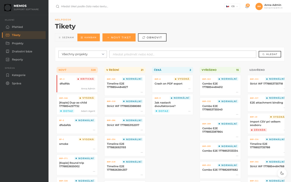 Kanban se spolehlivým drag-and-drop
